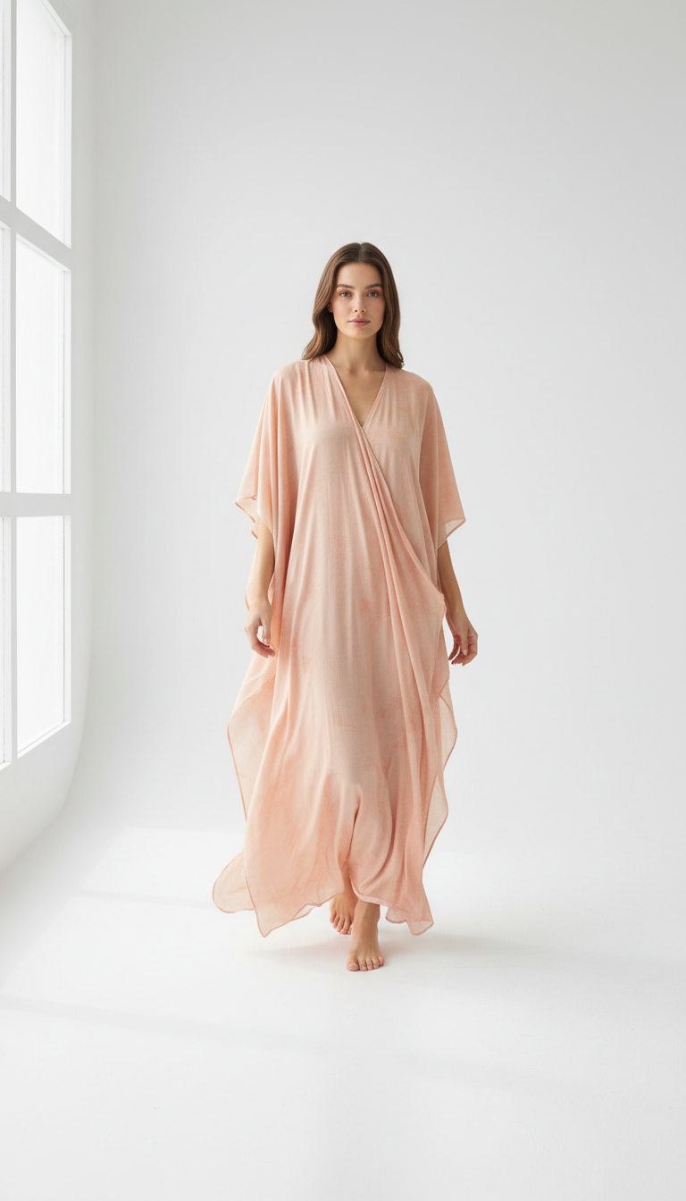 Blush Apricot Resort Caftan